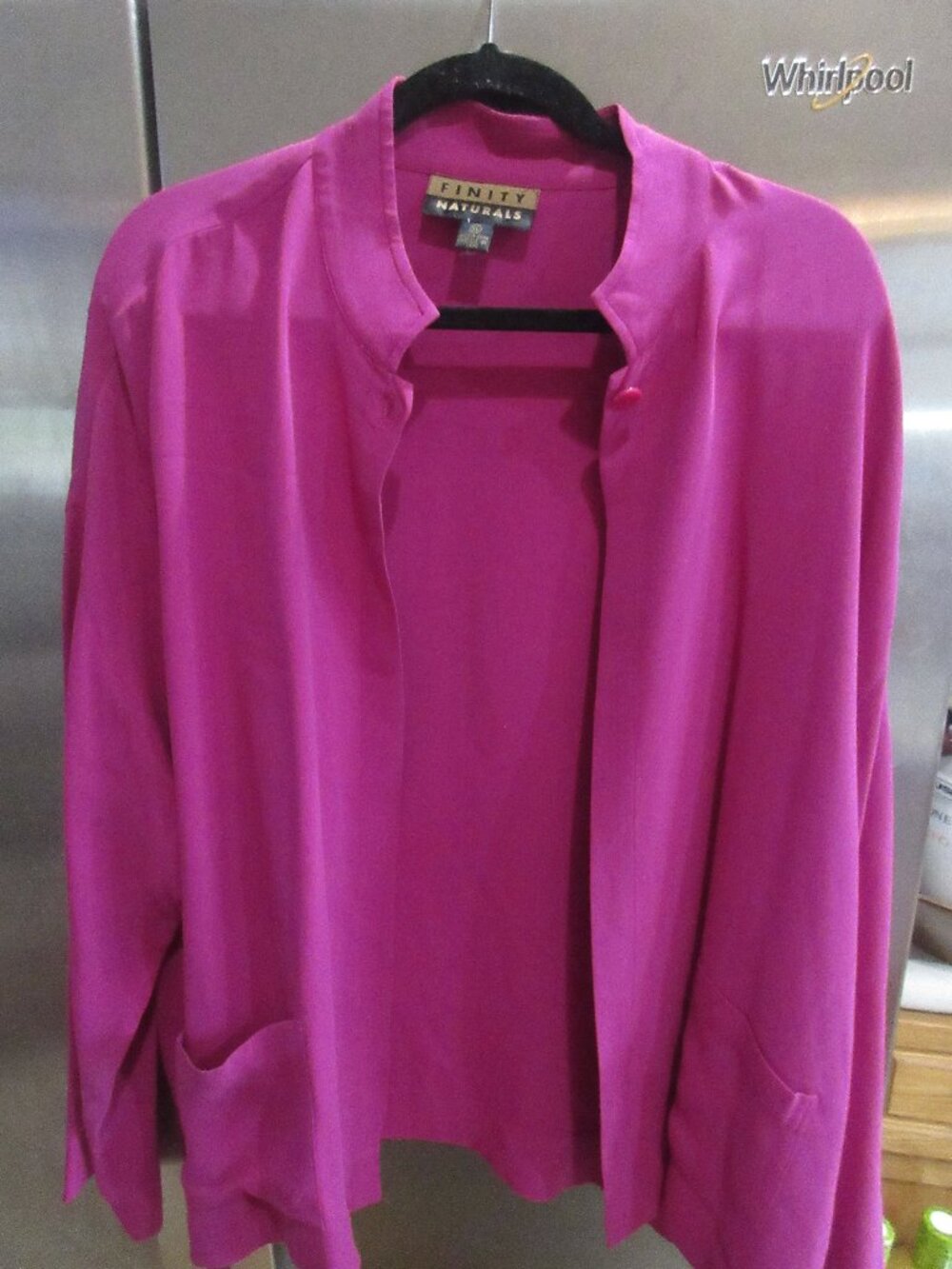 vintage finity naturals magenta 100% silk timeless jacket xl